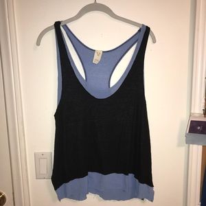 FREE PEOPLE color contrasting tank top